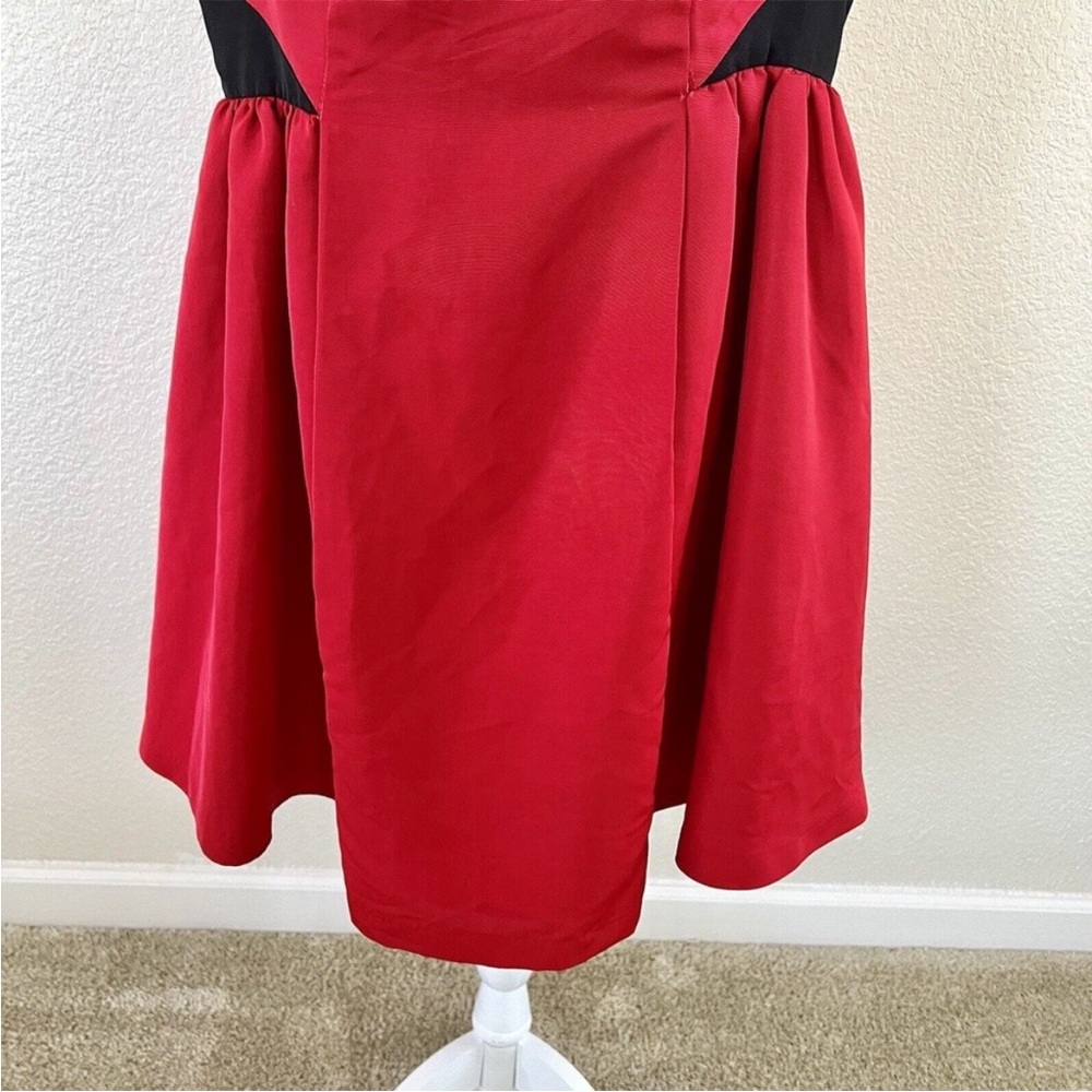 Prabal Gurung for Target Red Sleeveless Dress Black Accents Size 14 - Picture 4 of 16